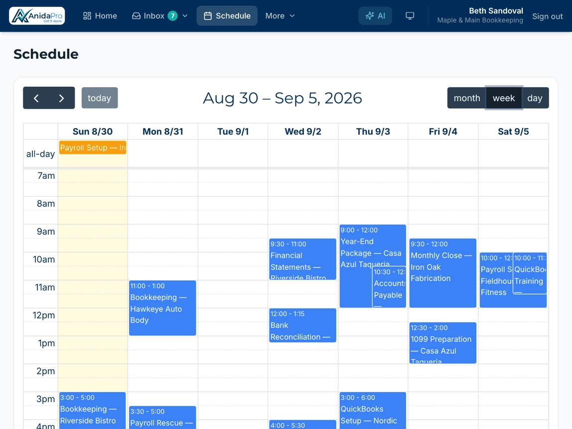 Scheduling that keeps you on track