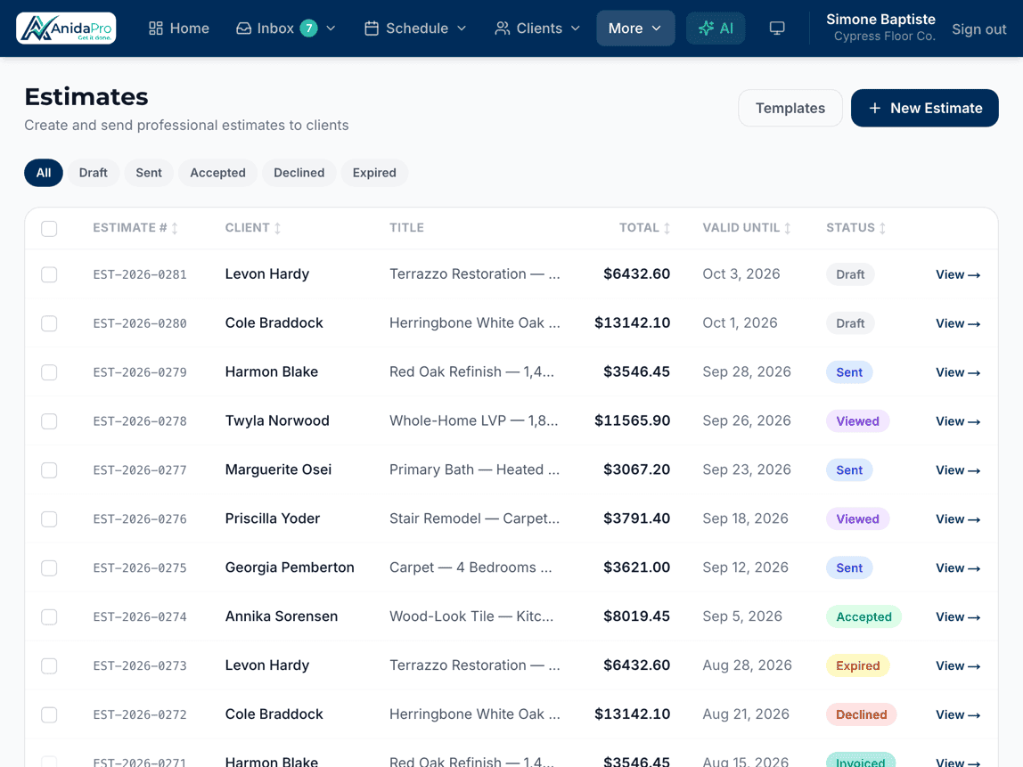 Estimates that win the job