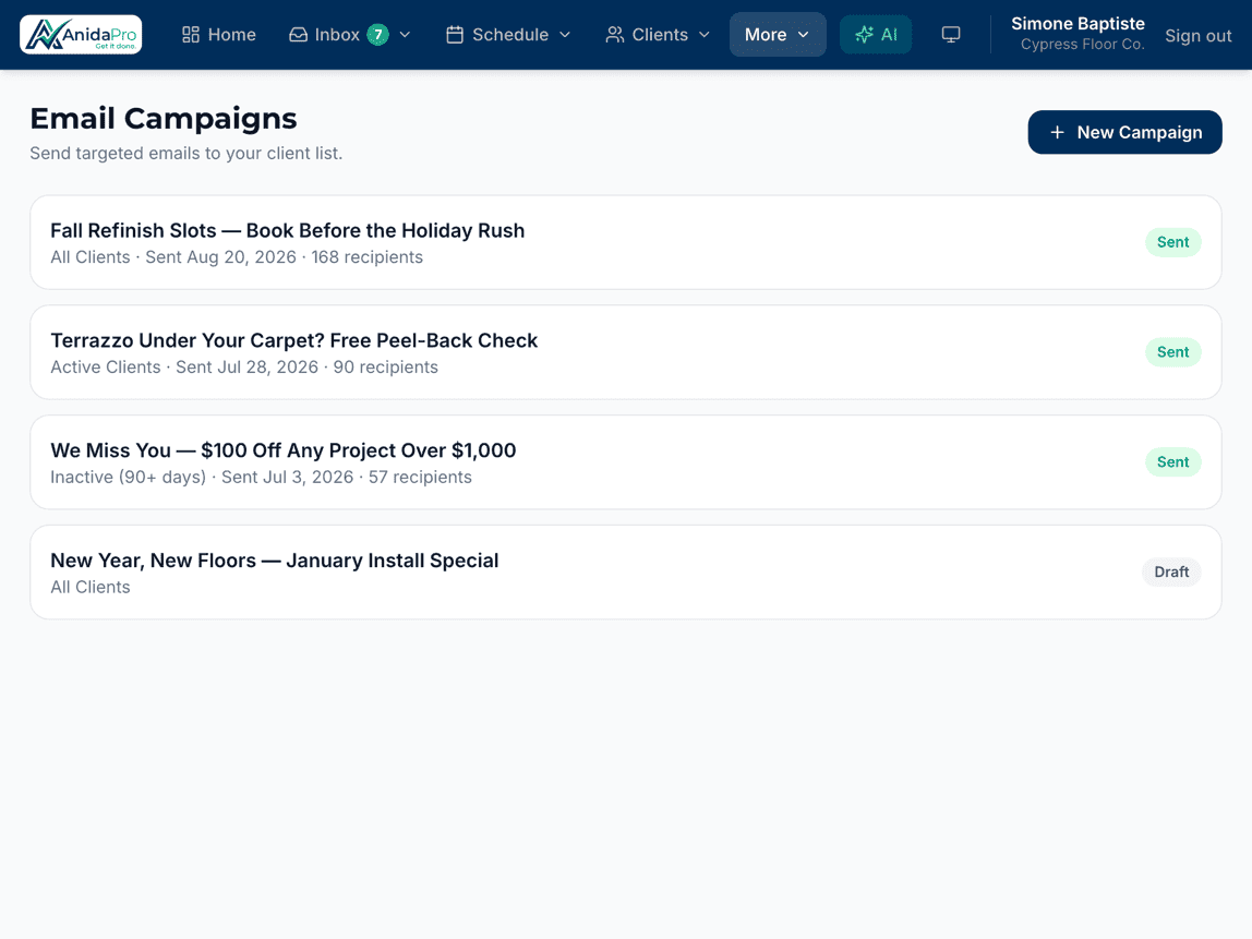 Turn one-time jobs into repeat revenue