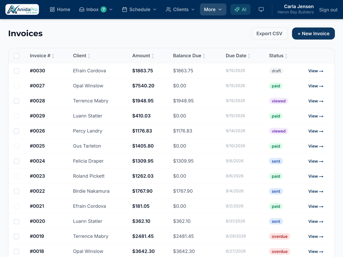 Invoice and get paid on time
