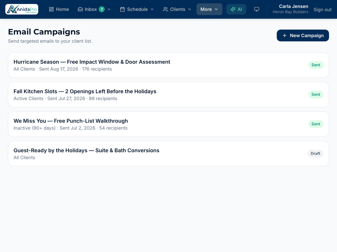 Turn one-time jobs into repeat revenue