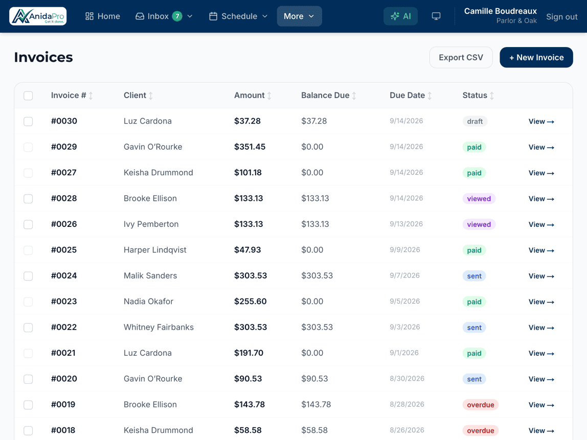 Invoice and get paid on time