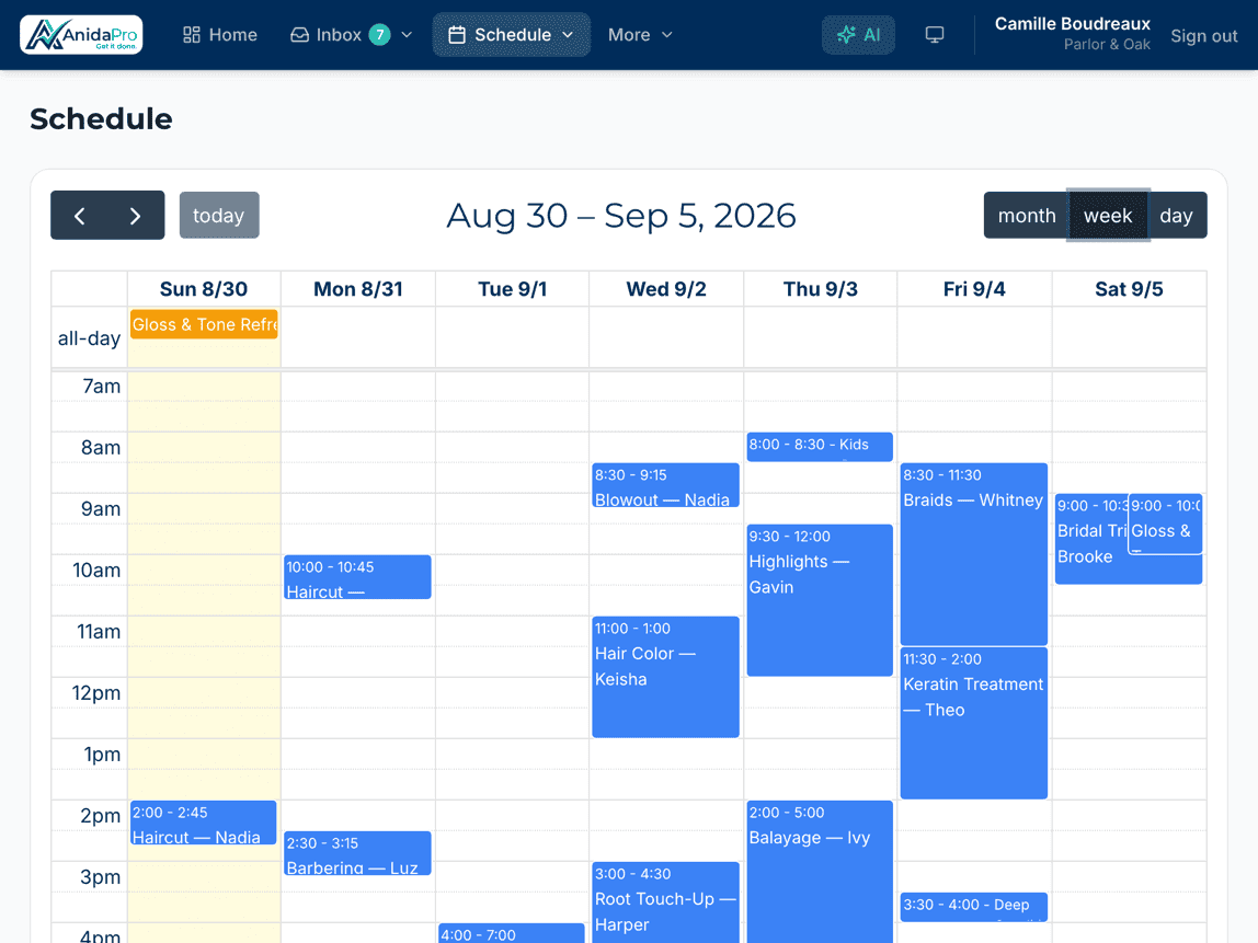 Scheduling that keeps you on track