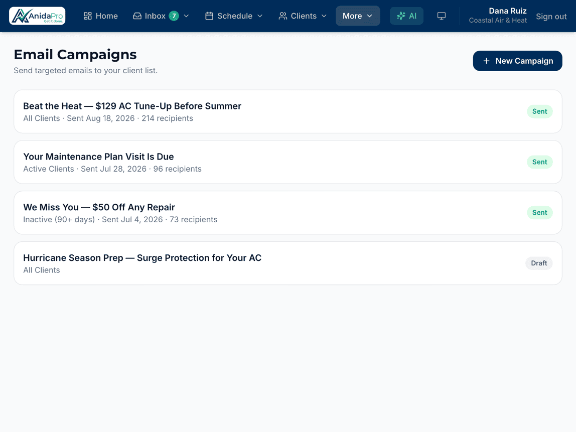 Turn one-time jobs into repeat revenue