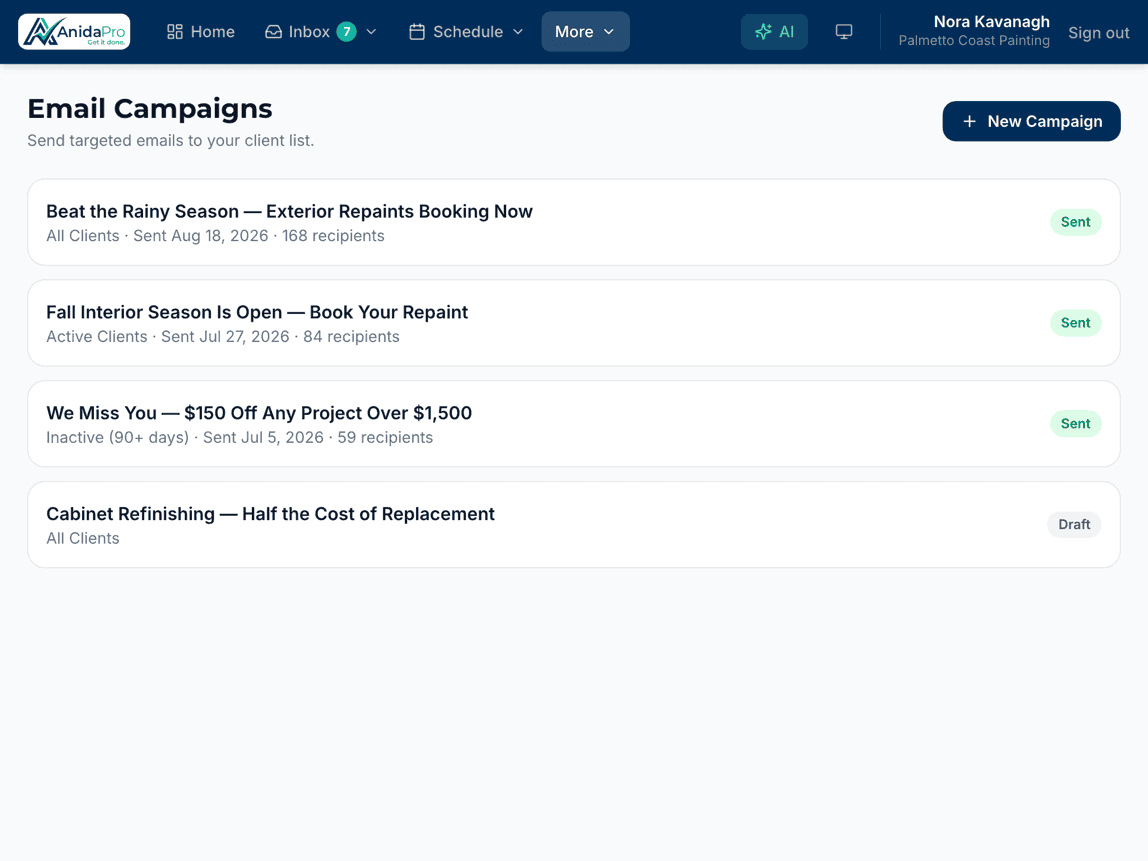 Turn one-time jobs into repeat revenue