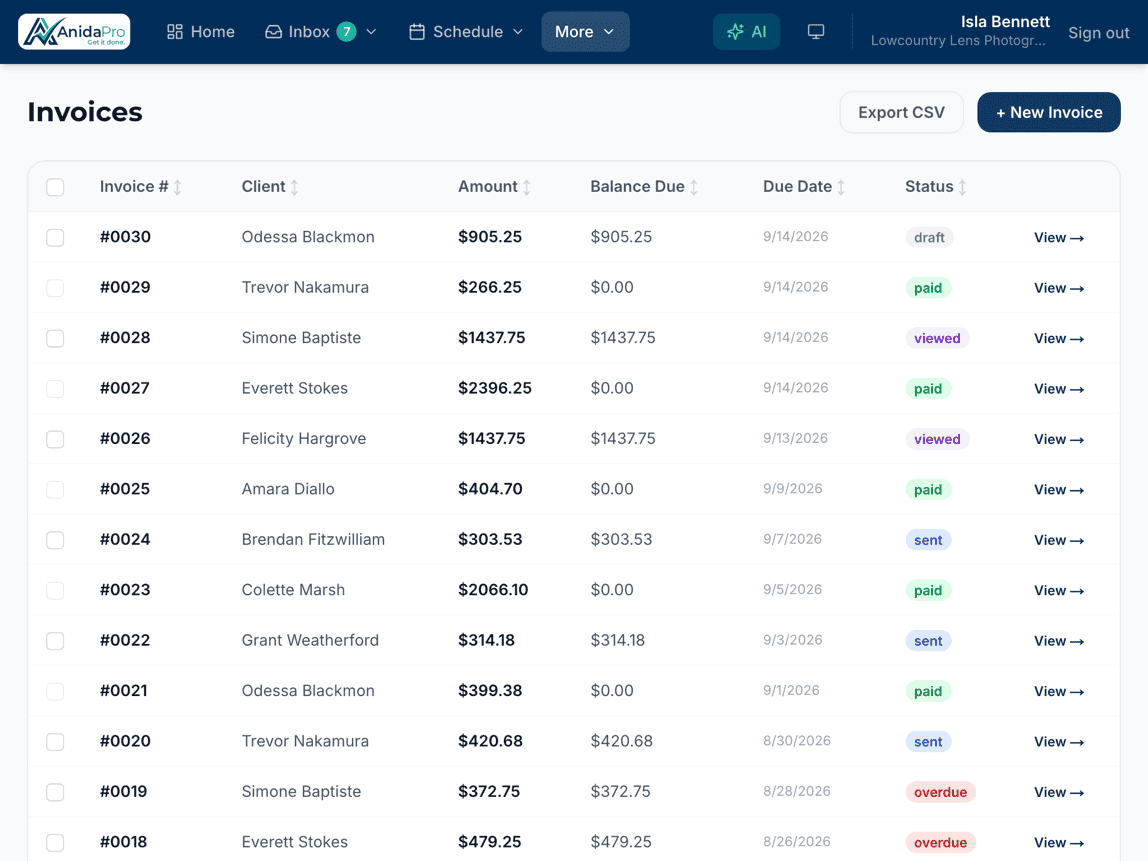 Invoice and get paid on time