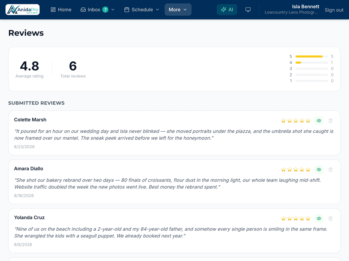 Build a five-star reputation