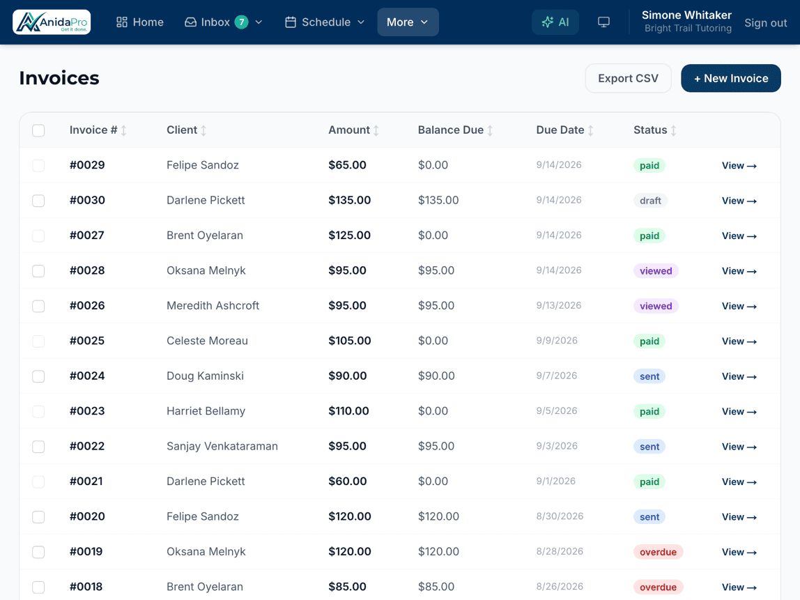 Invoice and get paid on time