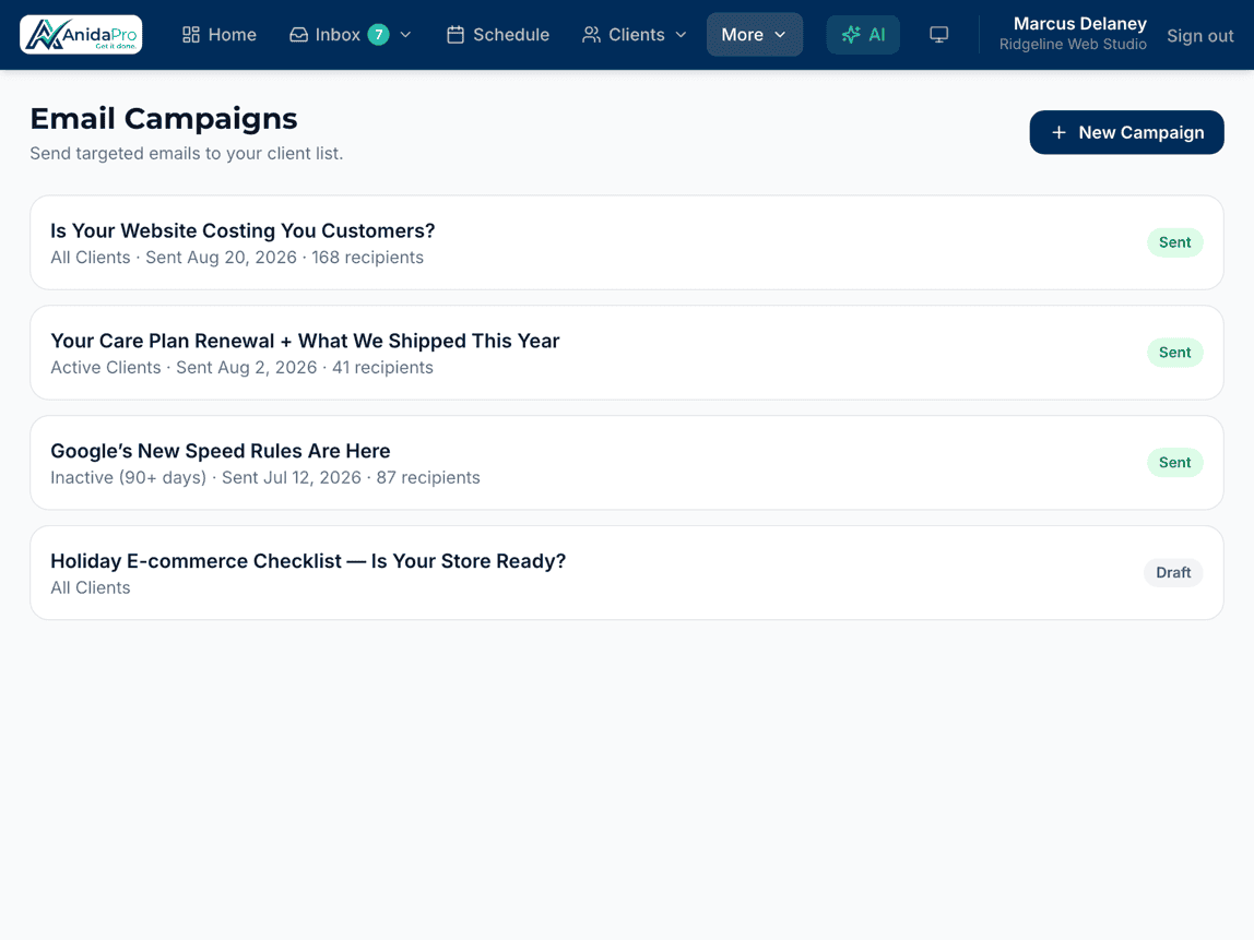 Turn one-time jobs into repeat revenue