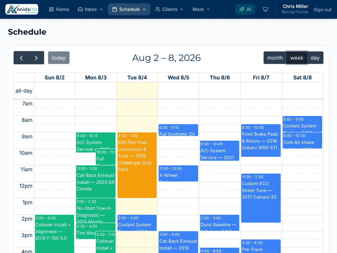 Scheduling that keeps you on track