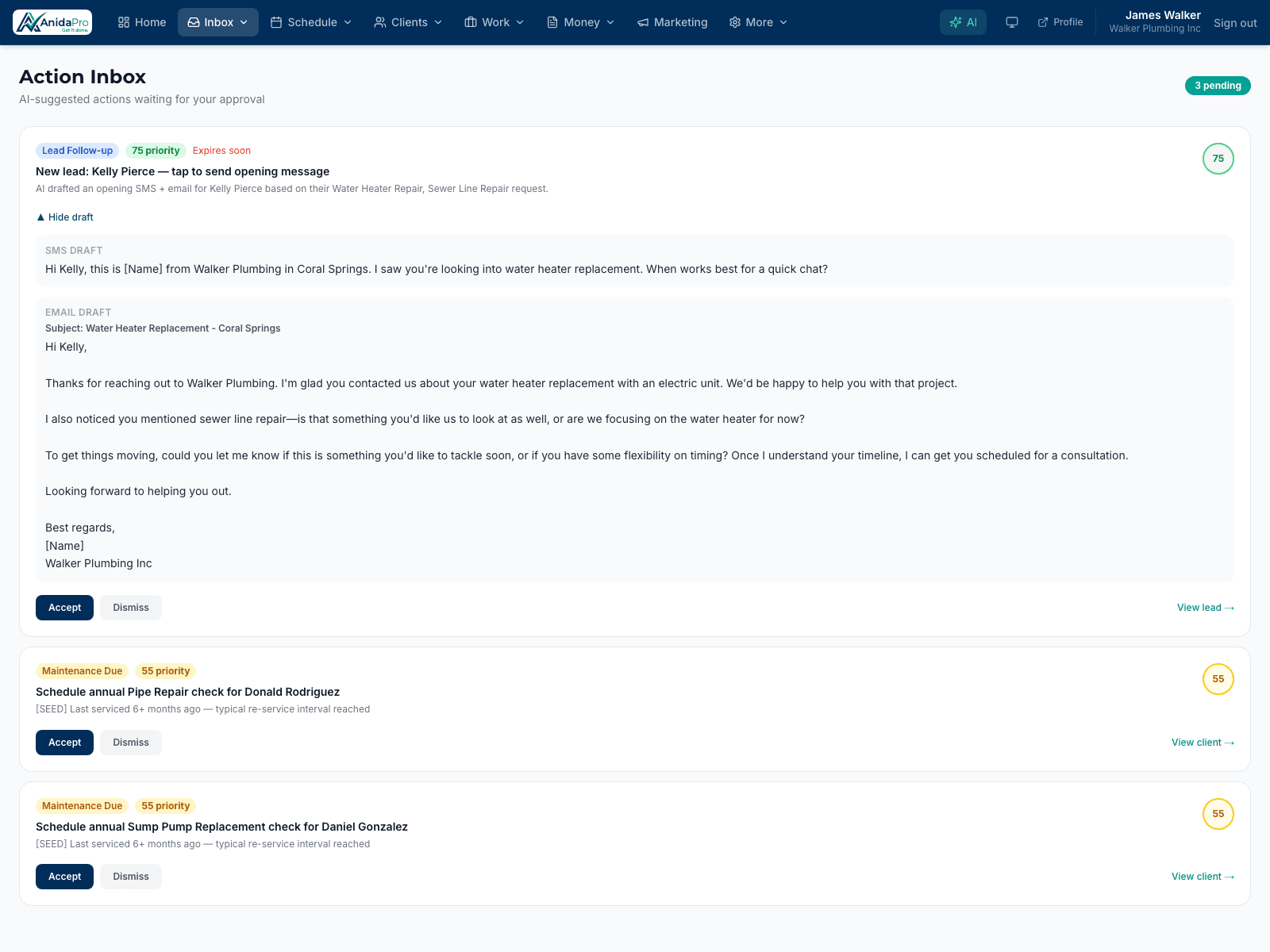 A briefing built for busy owners
