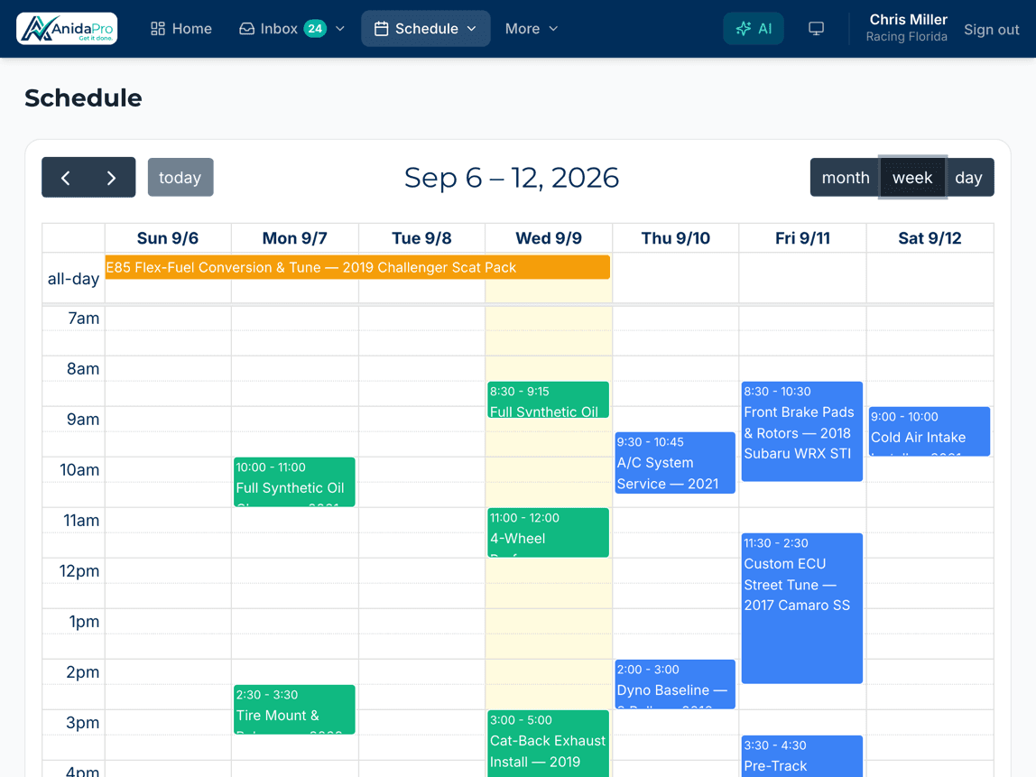Scheduling that keeps you on track